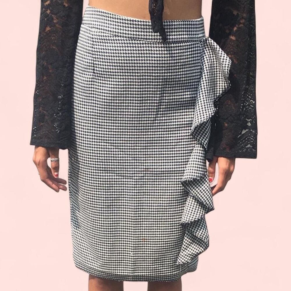 Houndstooth Pencil Skirt/ Office Skirt